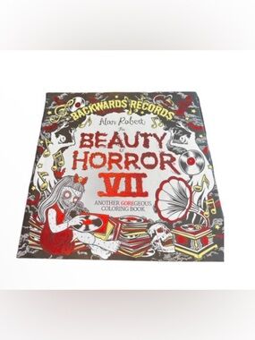 Beauty of Horror VII Coloring Book - Red, Black & White Cover